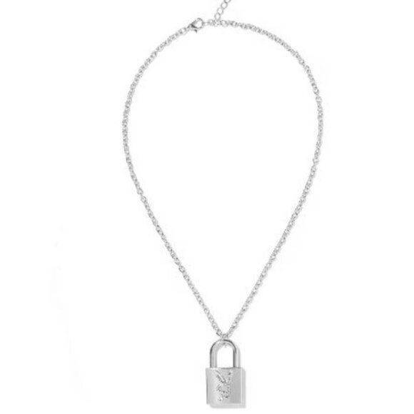 Playboy CZ Padlock Choker Chain - Picture 1 of 5